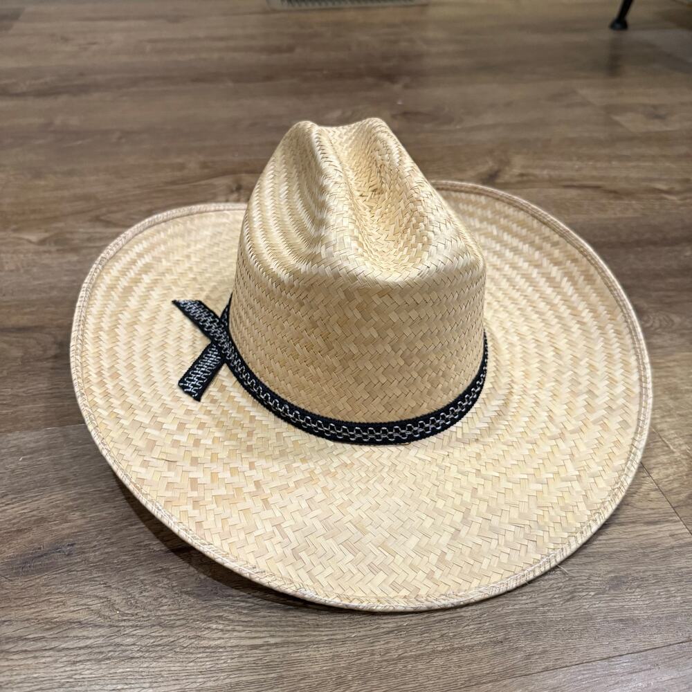 Western Express Straw Cowboy Hat Size  6 7/8 Made In Mexico NWT